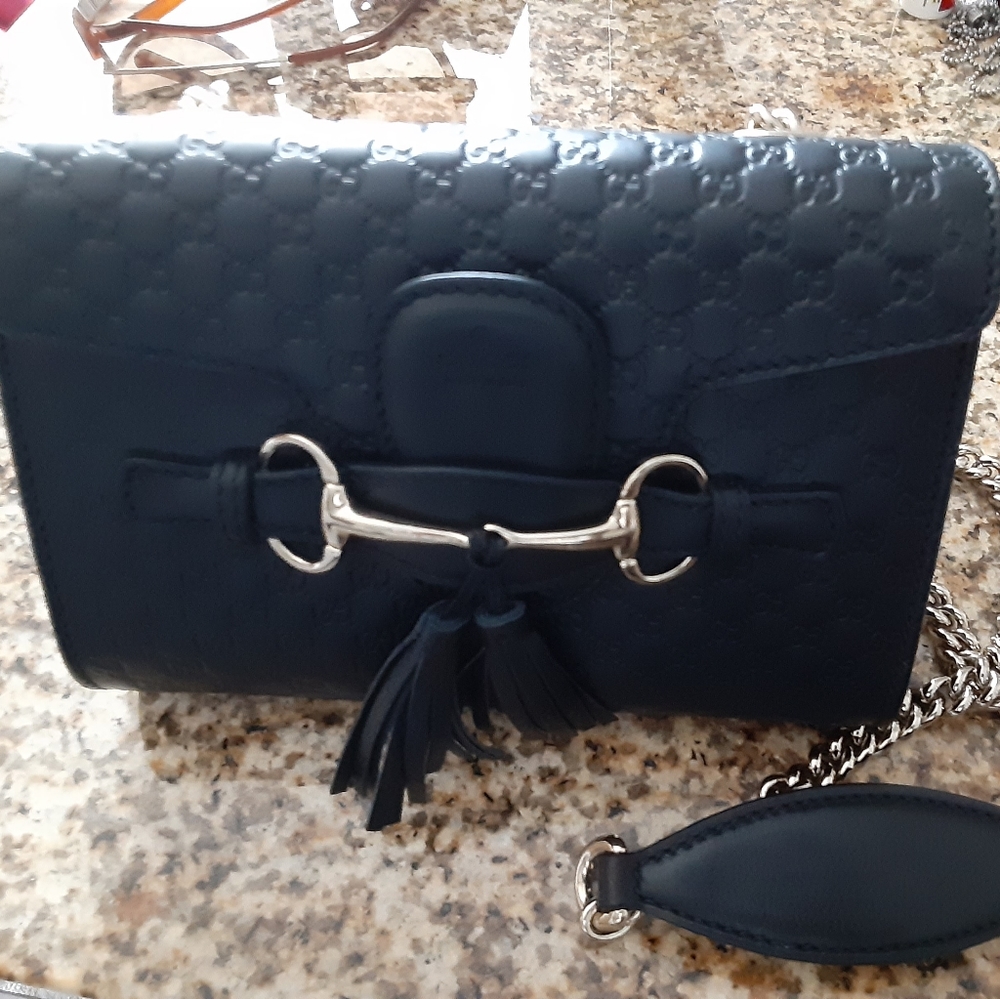 Gucci Emily Guccissima Mini Shoulder Bag (Black)